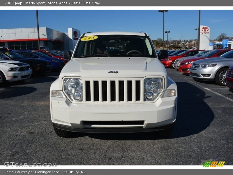 Stone White / Pastel Slate Gray 2008 Jeep Liberty Sport