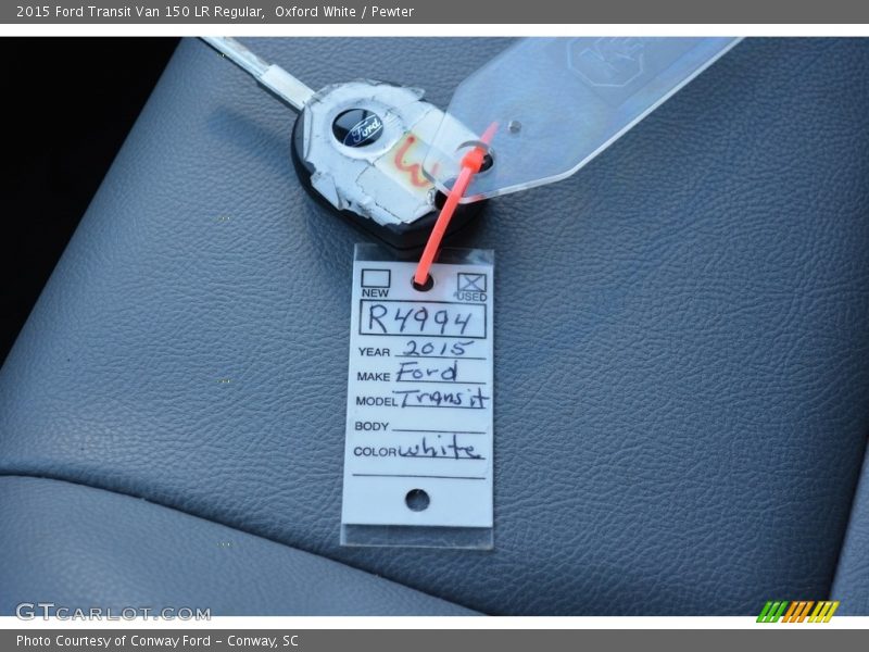 Oxford White / Pewter 2015 Ford Transit Van 150 LR Regular