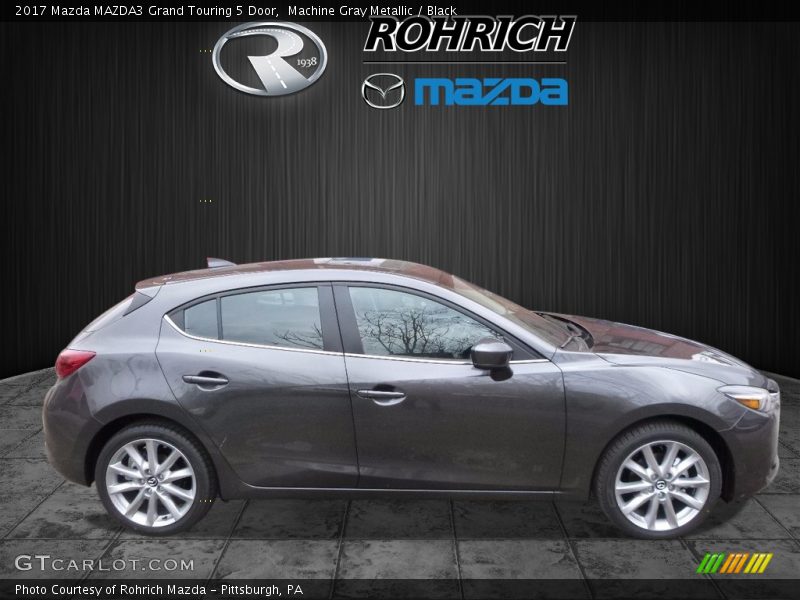 Machine Gray Metallic / Black 2017 Mazda MAZDA3 Grand Touring 5 Door