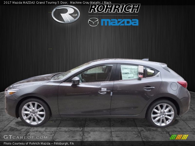 Machine Gray Metallic / Black 2017 Mazda MAZDA3 Grand Touring 5 Door