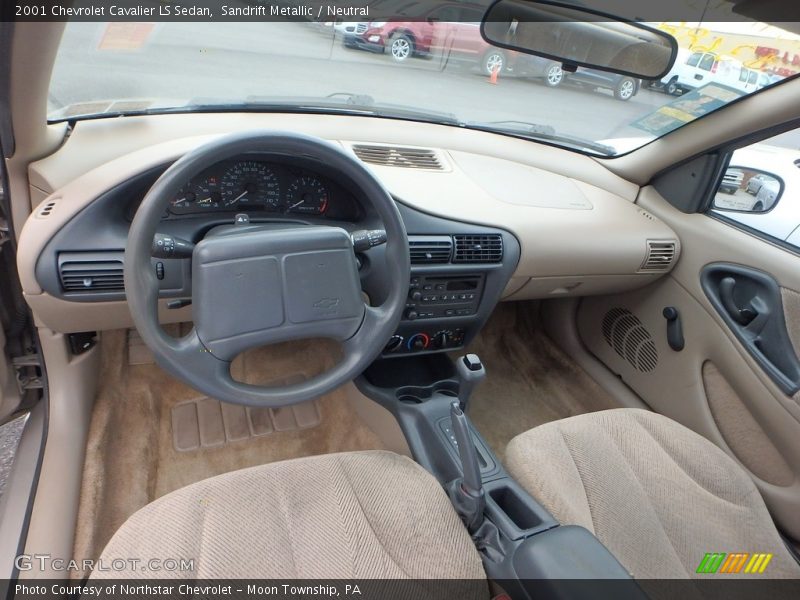 Sandrift Metallic / Neutral 2001 Chevrolet Cavalier LS Sedan