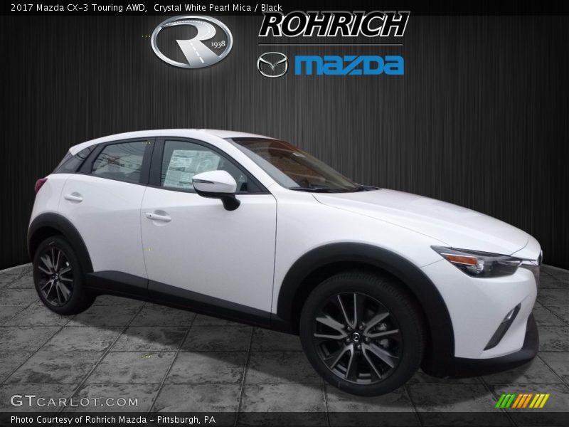 Crystal White Pearl Mica / Black 2017 Mazda CX-3 Touring AWD