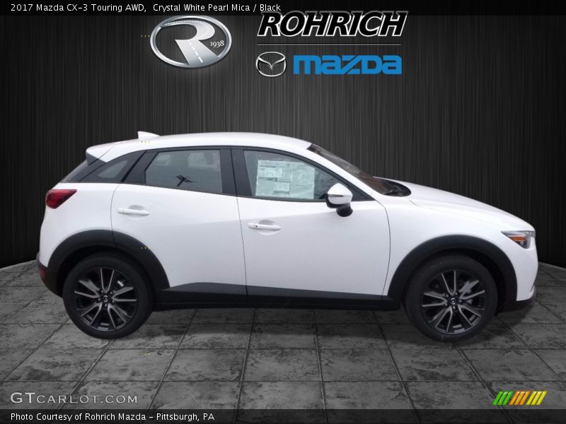 Crystal White Pearl Mica / Black 2017 Mazda CX-3 Touring AWD