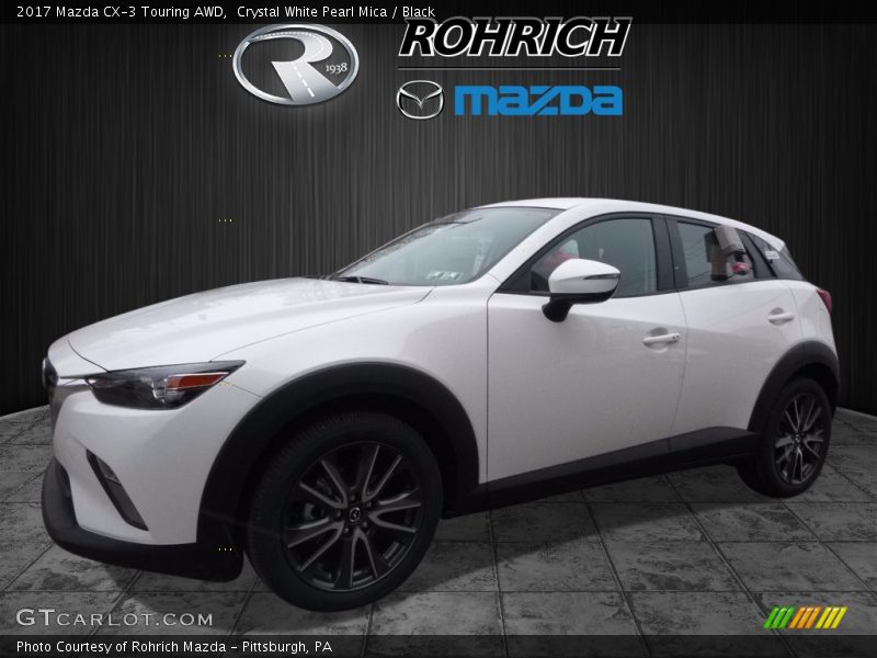 Crystal White Pearl Mica / Black 2017 Mazda CX-3 Touring AWD