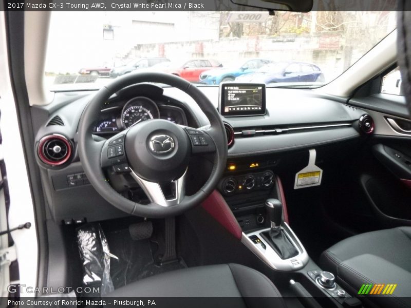 Crystal White Pearl Mica / Black 2017 Mazda CX-3 Touring AWD