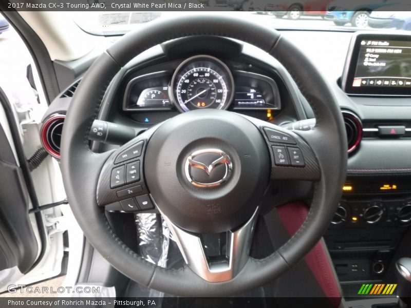 Crystal White Pearl Mica / Black 2017 Mazda CX-3 Touring AWD