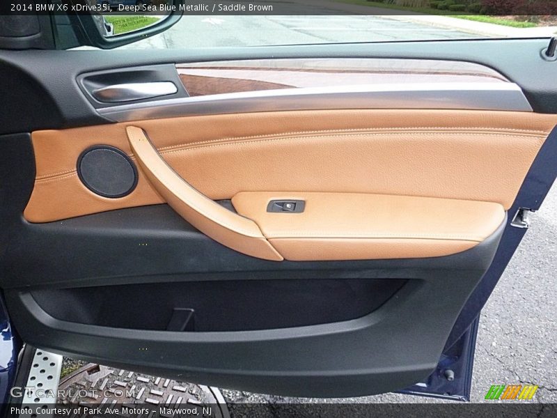 Deep Sea Blue Metallic / Saddle Brown 2014 BMW X6 xDrive35i
