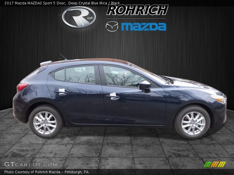 Deep Crystal Blue Mica / Black 2017 Mazda MAZDA3 Sport 5 Door