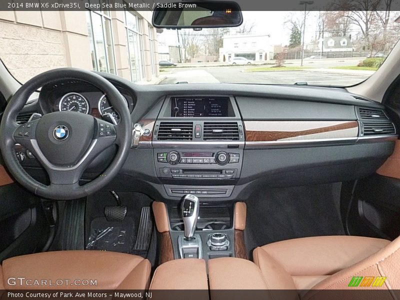 Deep Sea Blue Metallic / Saddle Brown 2014 BMW X6 xDrive35i