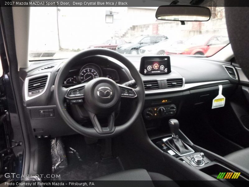 Deep Crystal Blue Mica / Black 2017 Mazda MAZDA3 Sport 5 Door