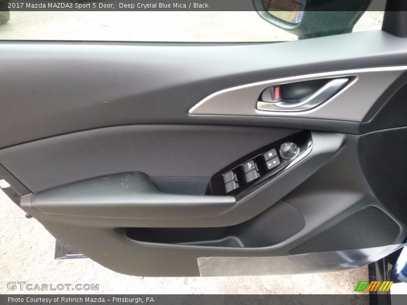 Deep Crystal Blue Mica / Black 2017 Mazda MAZDA3 Sport 5 Door