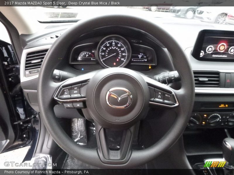 Deep Crystal Blue Mica / Black 2017 Mazda MAZDA3 Sport 5 Door