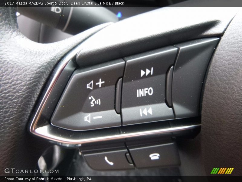 Deep Crystal Blue Mica / Black 2017 Mazda MAZDA3 Sport 5 Door