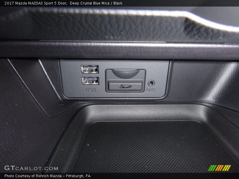 Deep Crystal Blue Mica / Black 2017 Mazda MAZDA3 Sport 5 Door