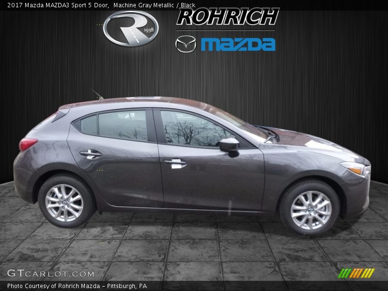 Machine Gray Metallic / Black 2017 Mazda MAZDA3 Sport 5 Door