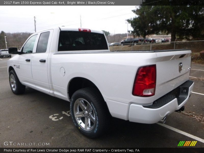 Bright White / Black/Diesel Gray 2017 Ram 1500 Express Quad Cab 4x4