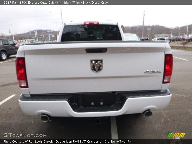 Bright White / Black/Diesel Gray 2017 Ram 1500 Express Quad Cab 4x4