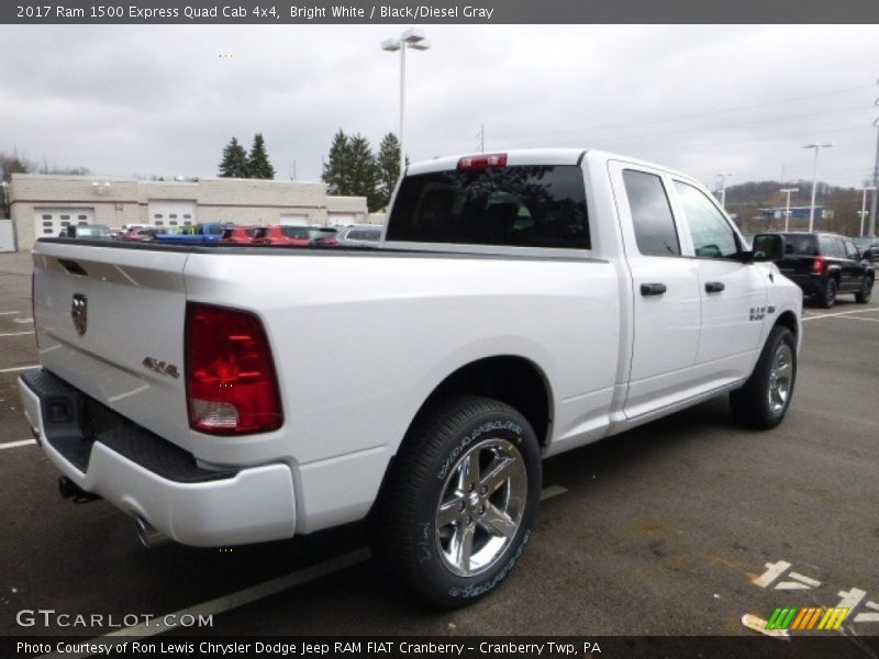Bright White / Black/Diesel Gray 2017 Ram 1500 Express Quad Cab 4x4