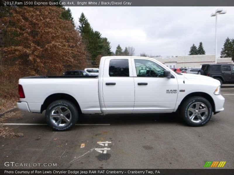 Bright White / Black/Diesel Gray 2017 Ram 1500 Express Quad Cab 4x4