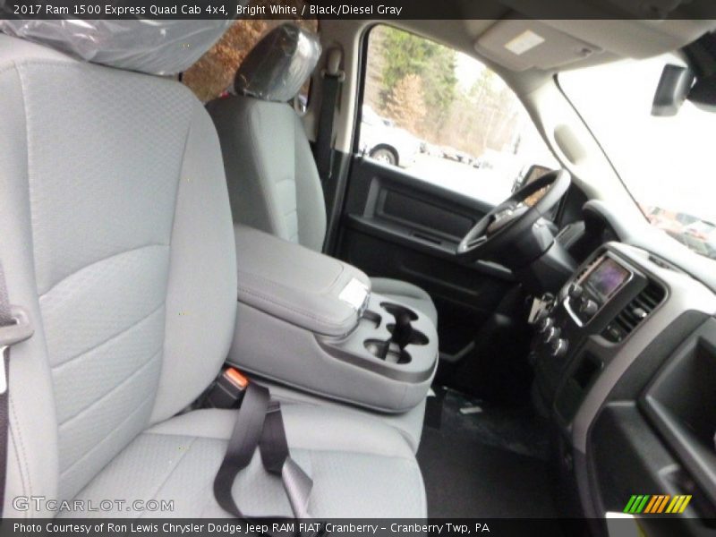 Bright White / Black/Diesel Gray 2017 Ram 1500 Express Quad Cab 4x4