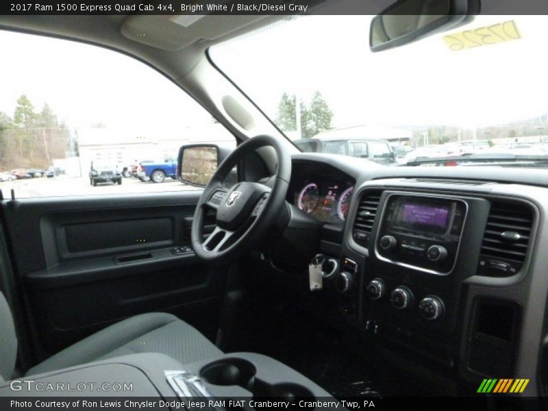 Bright White / Black/Diesel Gray 2017 Ram 1500 Express Quad Cab 4x4