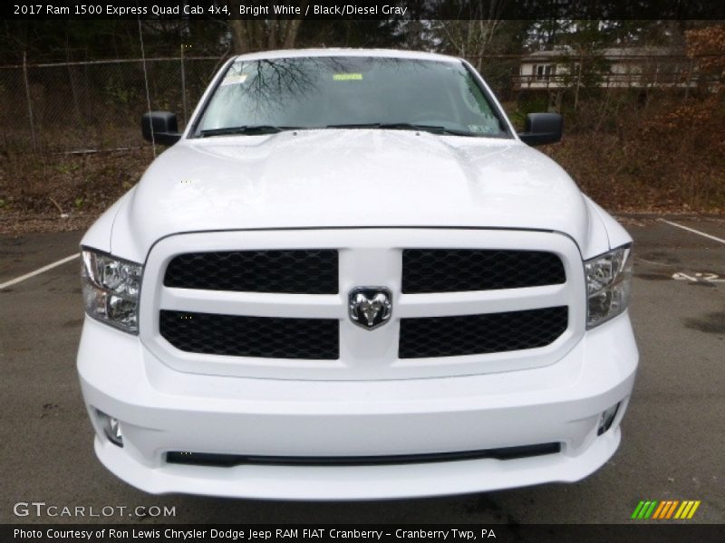 Bright White / Black/Diesel Gray 2017 Ram 1500 Express Quad Cab 4x4