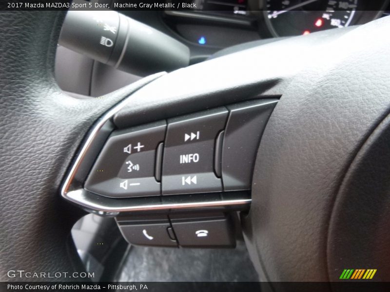 Machine Gray Metallic / Black 2017 Mazda MAZDA3 Sport 5 Door