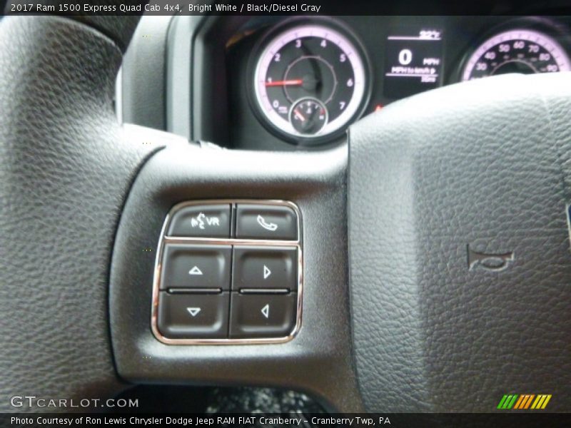 Bright White / Black/Diesel Gray 2017 Ram 1500 Express Quad Cab 4x4