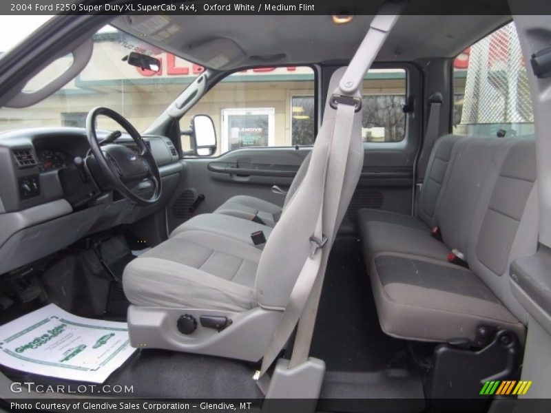 Oxford White / Medium Flint 2004 Ford F250 Super Duty XL SuperCab 4x4