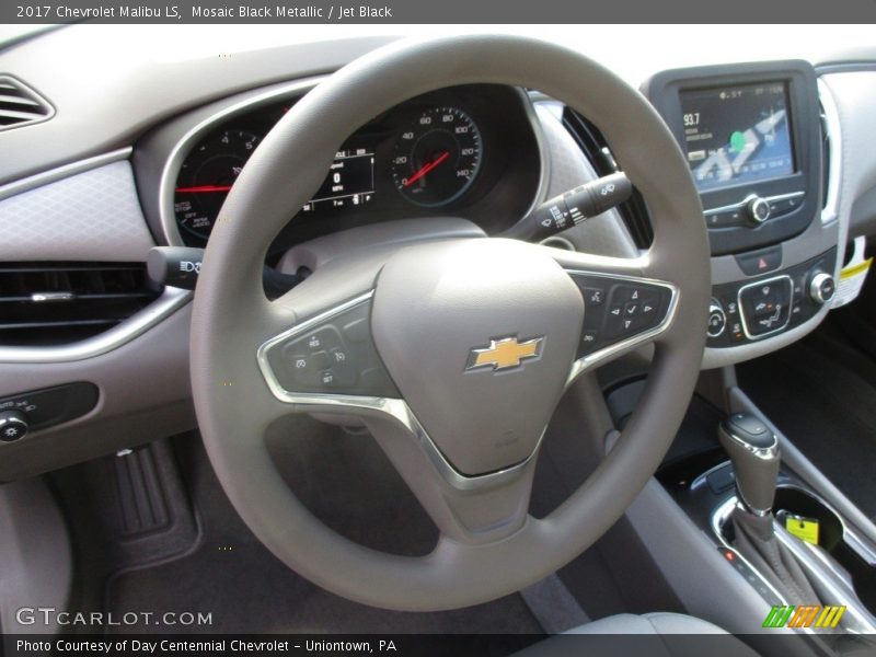 Mosaic Black Metallic / Jet Black 2017 Chevrolet Malibu LS