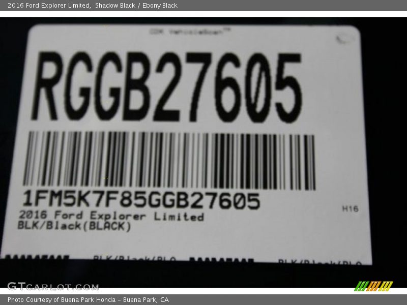 Shadow Black / Ebony Black 2016 Ford Explorer Limited
