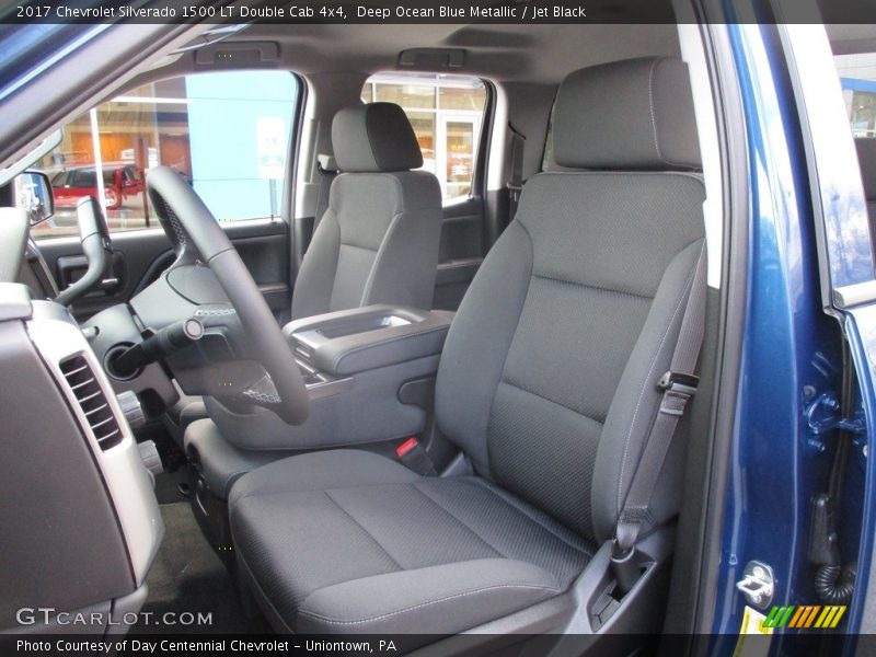 Deep Ocean Blue Metallic / Jet Black 2017 Chevrolet Silverado 1500 LT Double Cab 4x4