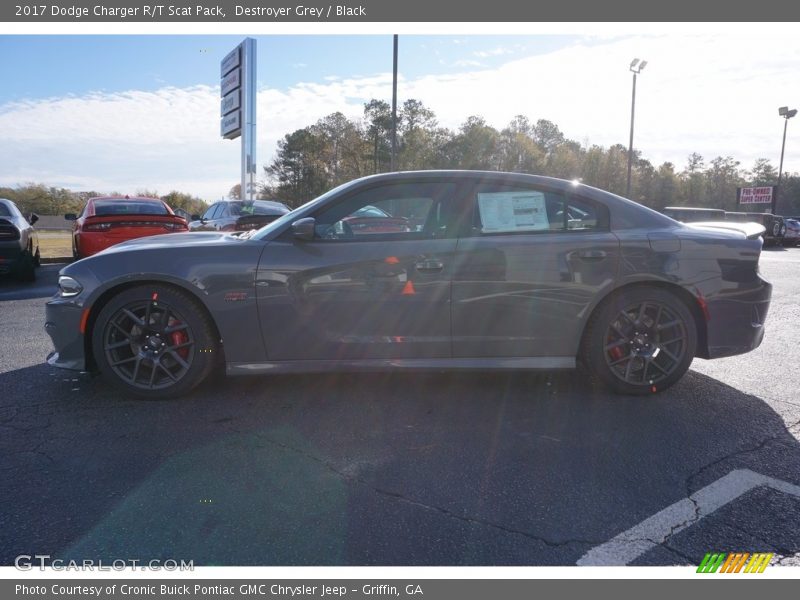 Destroyer Grey / Black 2017 Dodge Charger R/T Scat Pack