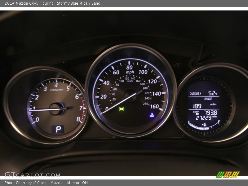 Stormy Blue Mica / Sand 2014 Mazda CX-5 Touring