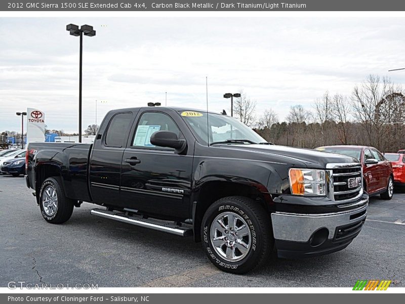 Carbon Black Metallic / Dark Titanium/Light Titanium 2012 GMC Sierra 1500 SLE Extended Cab 4x4