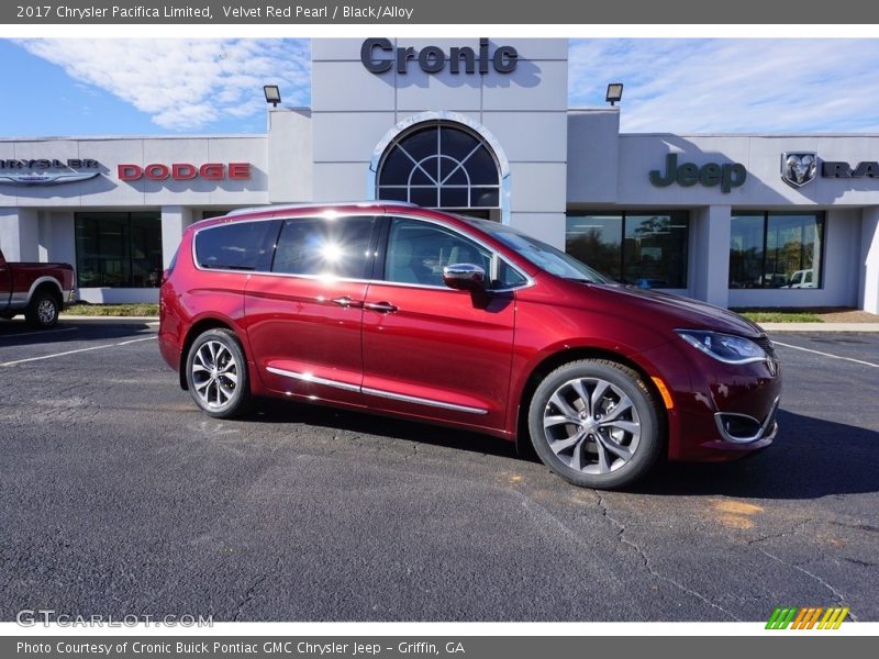 Velvet Red Pearl / Black/Alloy 2017 Chrysler Pacifica Limited