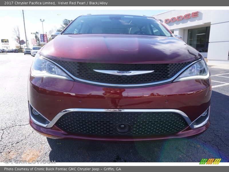 Velvet Red Pearl / Black/Alloy 2017 Chrysler Pacifica Limited