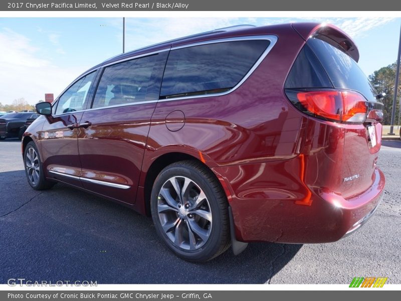 Velvet Red Pearl / Black/Alloy 2017 Chrysler Pacifica Limited