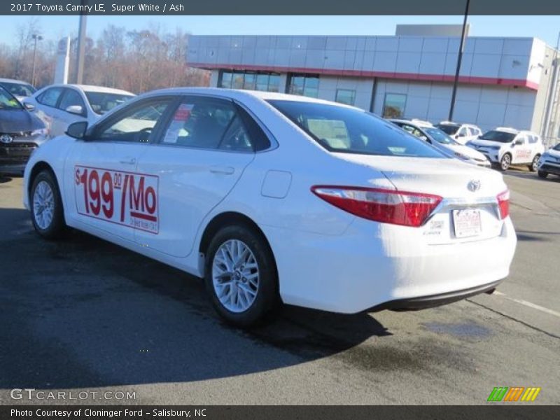 Super White / Ash 2017 Toyota Camry LE
