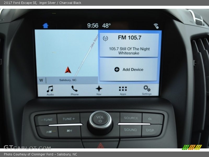 Ingot Silver / Charcoal Black 2017 Ford Escape SE