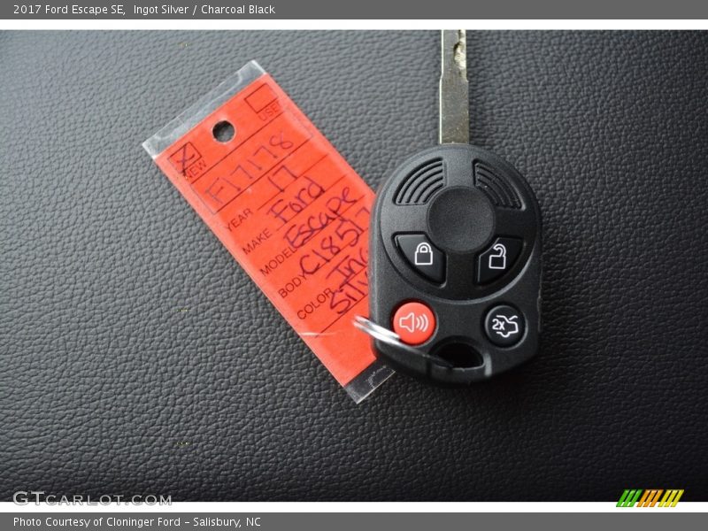 Ingot Silver / Charcoal Black 2017 Ford Escape SE