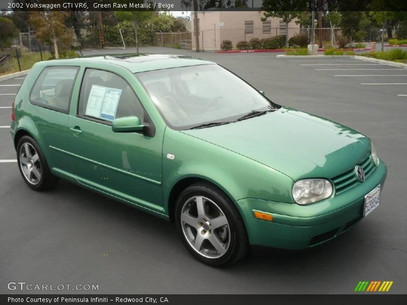 Green Rave Metallic / Beige 2002 Volkswagen GTI VR6