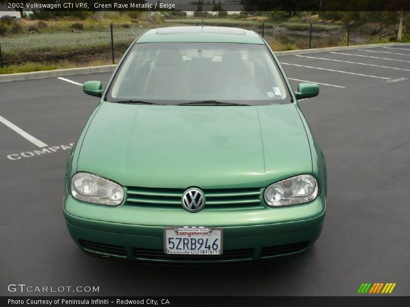 Green Rave Metallic / Beige 2002 Volkswagen GTI VR6