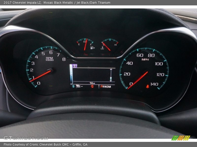Mosaic Black Metallic / Jet Black/Dark Titanium 2017 Chevrolet Impala LZ