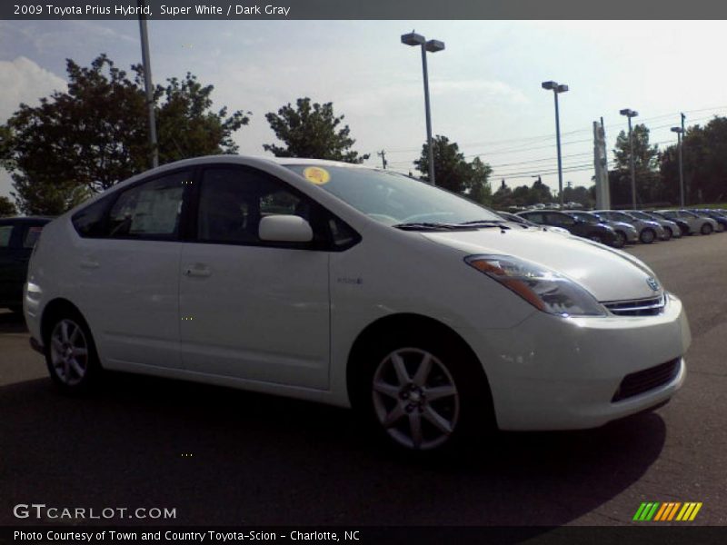 Super White / Dark Gray 2009 Toyota Prius Hybrid