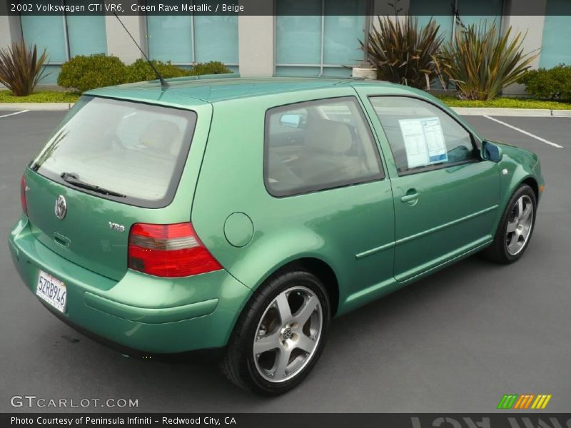 Green Rave Metallic / Beige 2002 Volkswagen GTI VR6