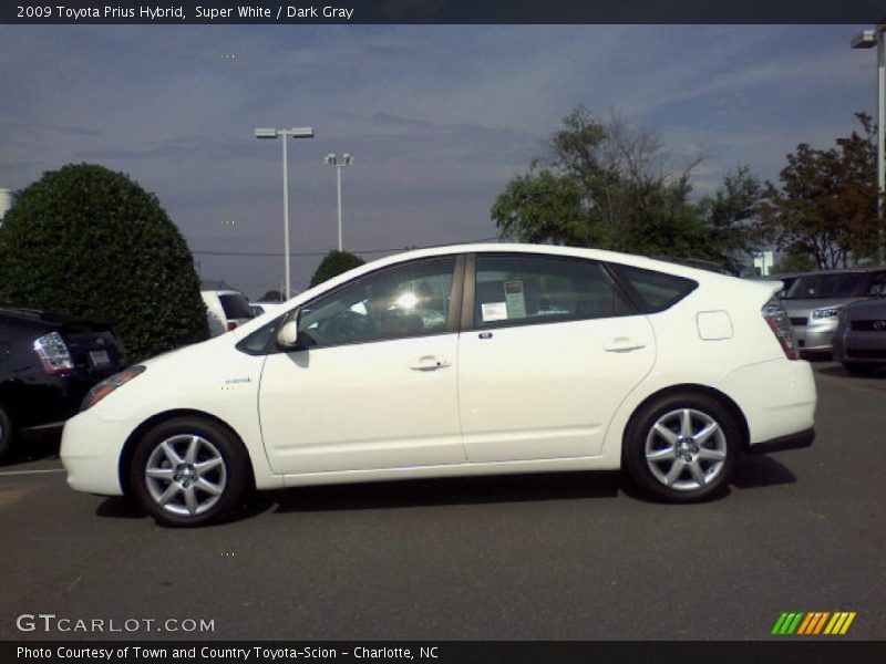 Super White / Dark Gray 2009 Toyota Prius Hybrid