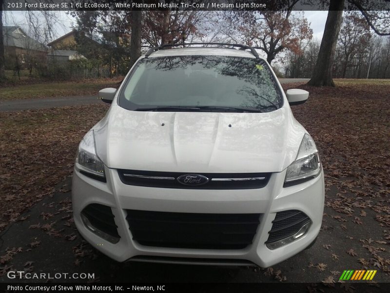 White Platinum Metallic Tri-Coat / Medium Light Stone 2013 Ford Escape SE 1.6L EcoBoost