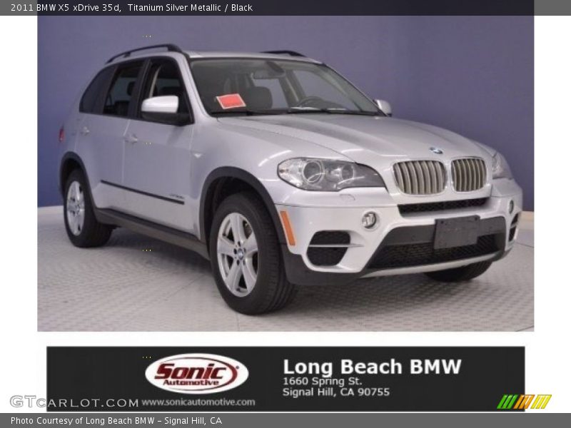 Titanium Silver Metallic / Black 2011 BMW X5 xDrive 35d