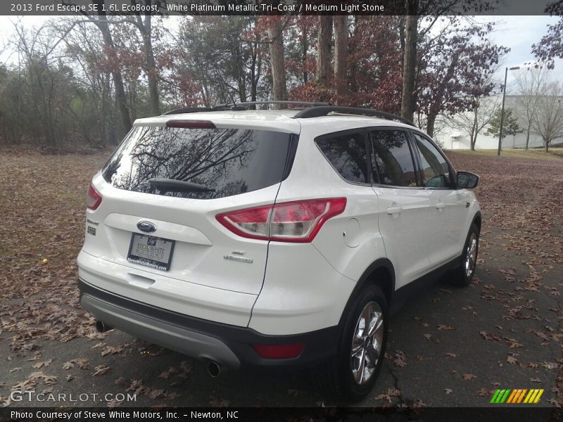White Platinum Metallic Tri-Coat / Medium Light Stone 2013 Ford Escape SE 1.6L EcoBoost